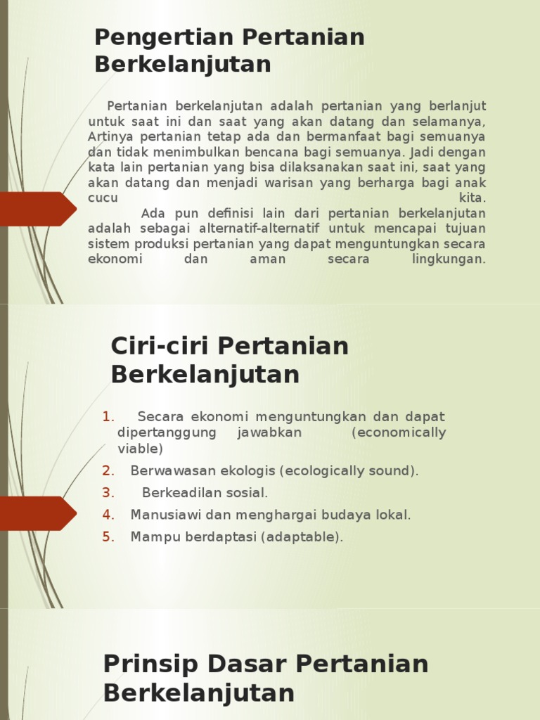 Pengertian Pertanian Berkelanjutan Pdf