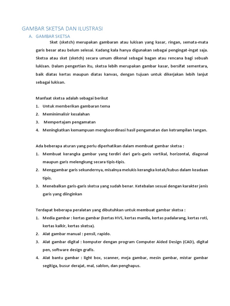 Gambar Sketsa Dan Ilustrasi Gambar Sketsa Dan Ilustrasi