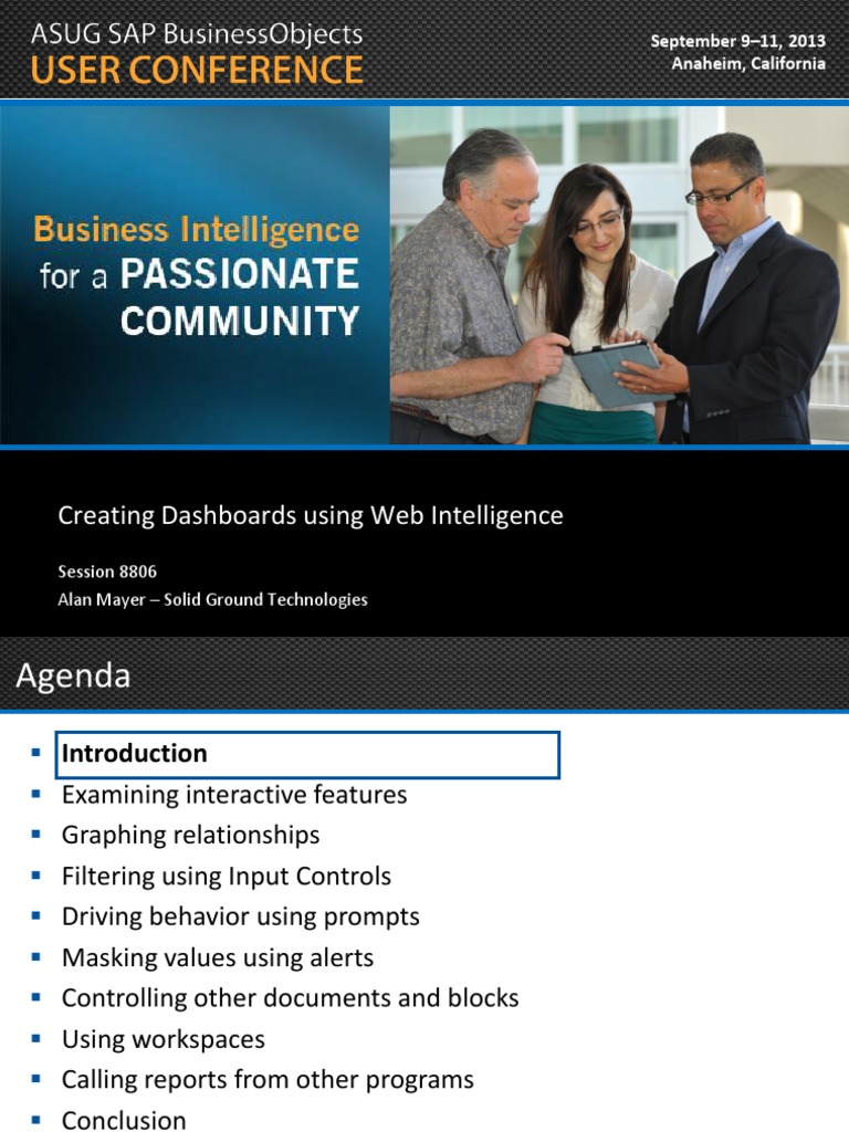 Creating Dashboards Using Web Intelligence PDF | PDF