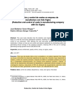 Reducción y Control de Costos en Empresa de Manufactura Con Seis Sigma