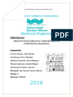 Ensayos de Solubilidad y Miscibilidad en Compuestos Orgánicos