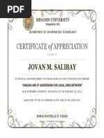 Certificate of Recognition