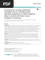 A Protocol For A Cluster Randomized Controlled Trial of A Self Help Psycho Education Programme To Reduce Diagnosis Delay in Women With Breast Cancer Symptoms in Indonesia