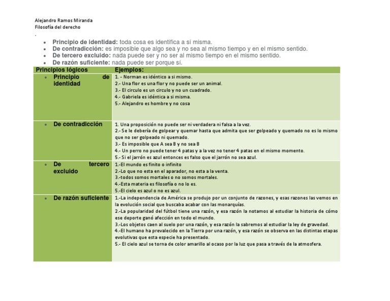 Principio de Identidad PDF Razón Lógica