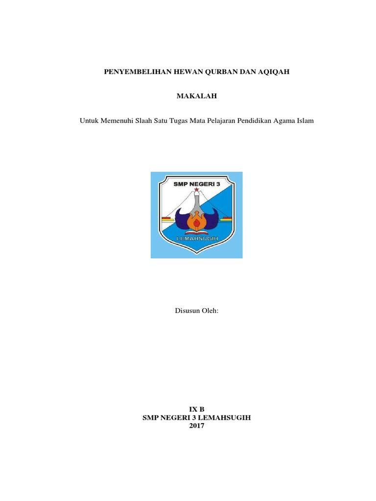 Makalah Qurban Dan Aqiqah Pdf Contoh Makalah