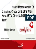 Abstract 052-Vapor Pressure Measurement of Gasoline, Crude Oil & LPG With New ASTM D5191 & D5188 Speed Test