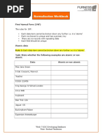 Normalisation Workbook: First Normal Form (1NF)