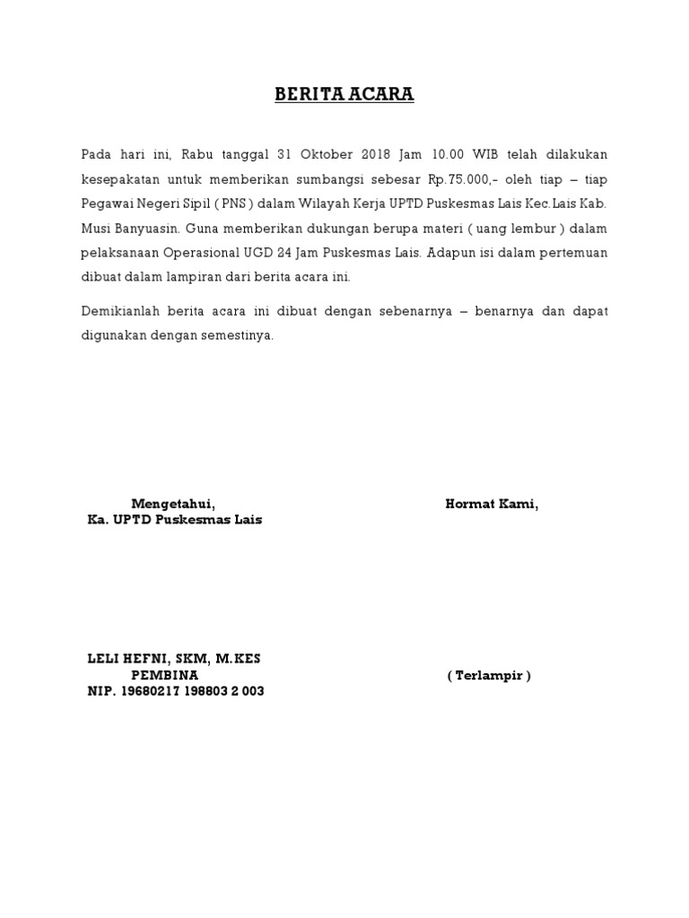 Berita Acara