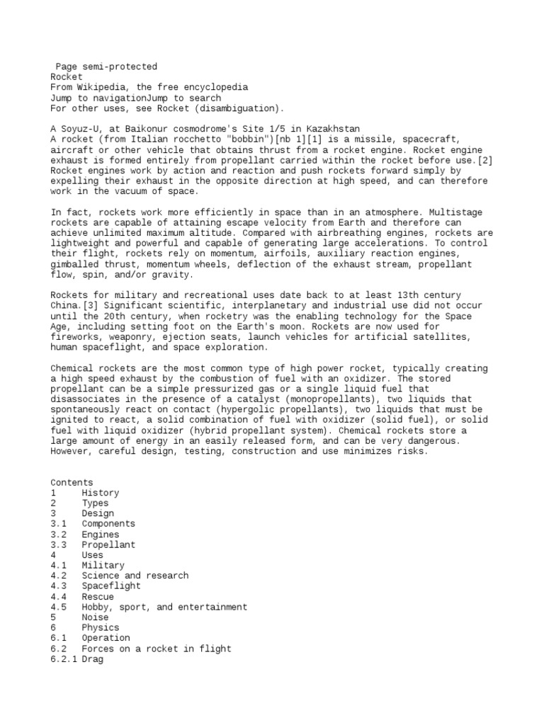 Rocket | PDF | Rocket | Rocket Engine