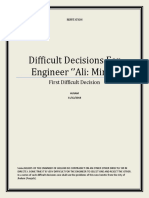 SOME DIFFICULT  DECISIONS FOR ENGINEER MUHAMMAD ALI MIRZA OF JHELUM 