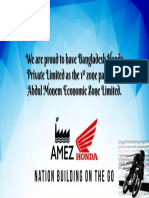We Are Proud To Have Bangladesh Honda Private Limited As The 1 Zone Partner of Abdul Monem Economic Zone Limited