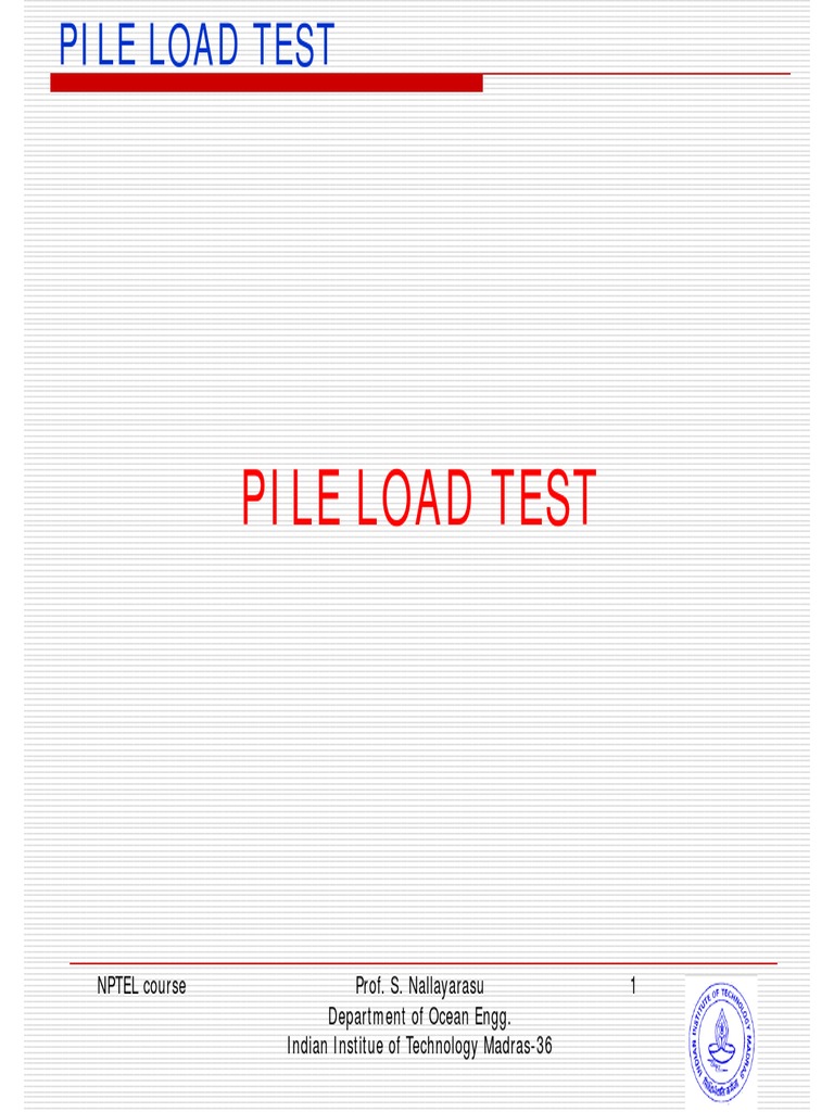 Types of Pile Load Testing Methods | PDF | Deep Foundation | Solid ...