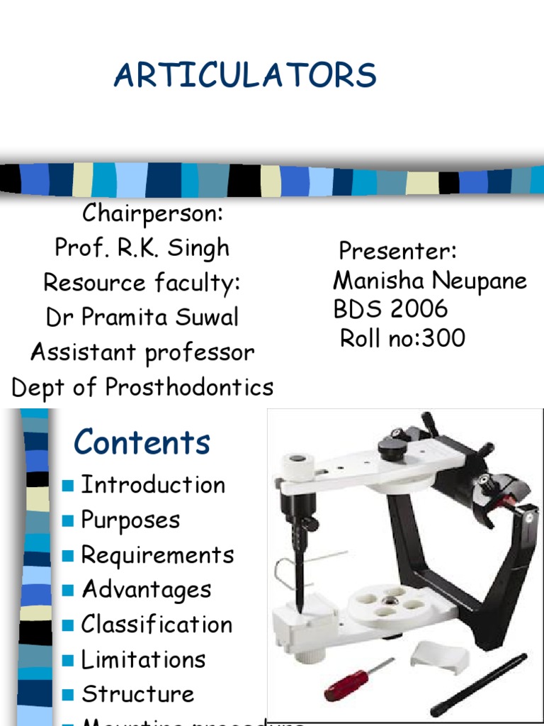 300 Articulators PDF Mouth Dentistry Branches