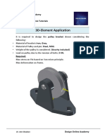 Design Online Academy Udemy course Ansys Static Analysis Pulley Bracket Stress Deformation