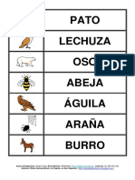 LECTO DIBUIX-PARAULA ANIMALS Lletra de Pal Castellano PDF