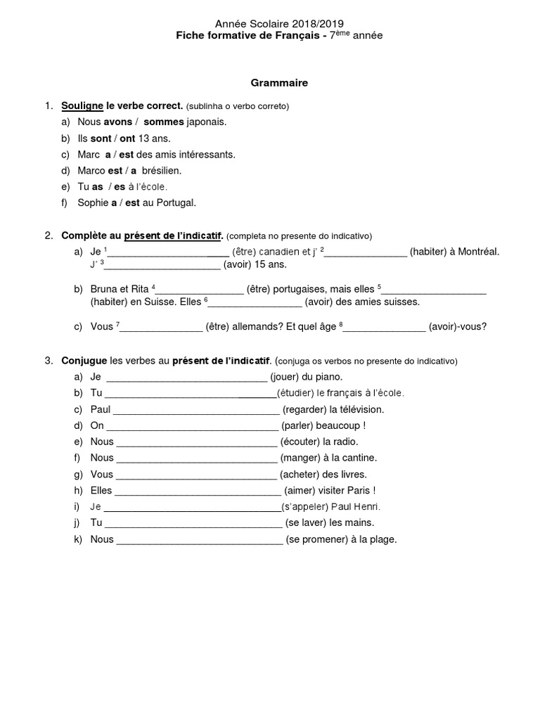 Exercices de conjugaison des verbes | PDF | Arts du langage et discipline