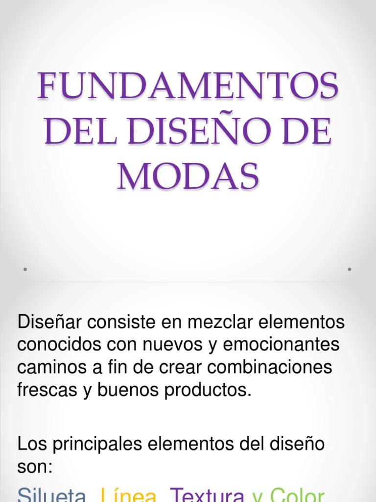 Elementos Del Diseño En La Moda
