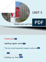 Unit 3: Simple Past and Past Progresive
