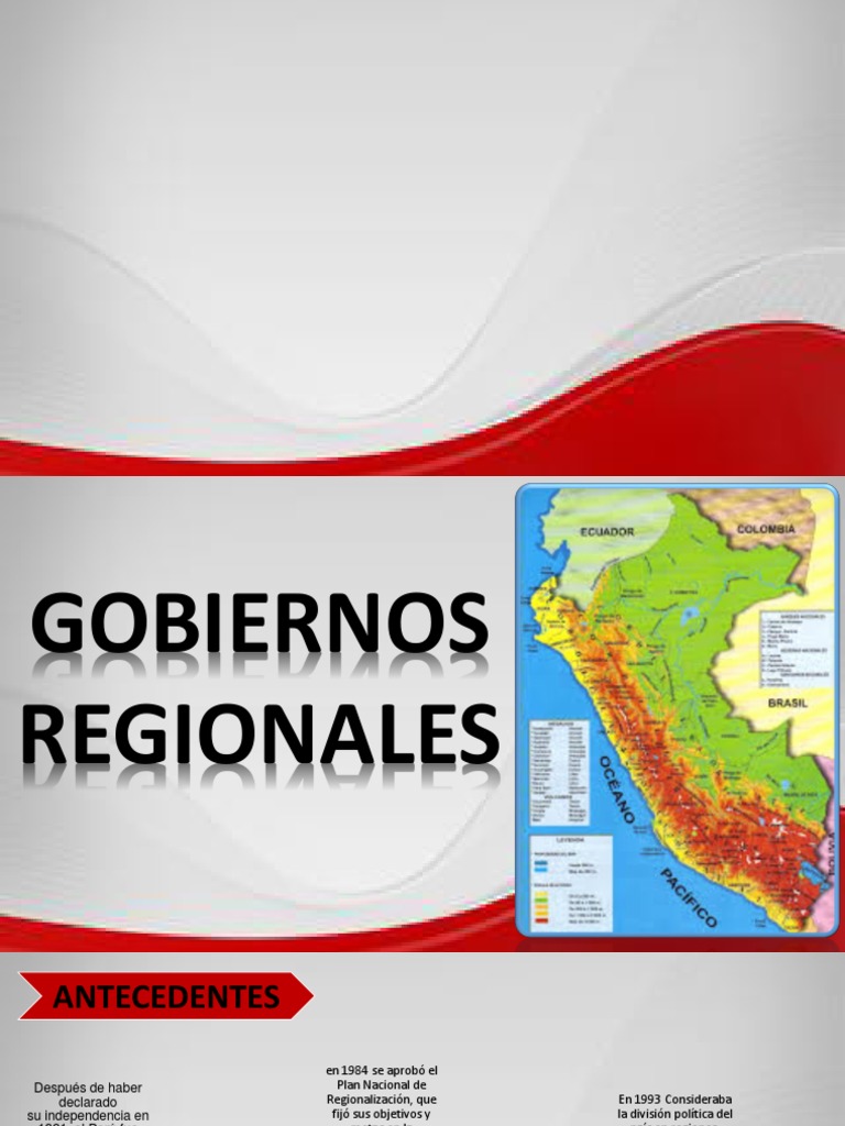 Gobiernos Regionales del Perú | PDF | Formas de gobierno | Gobierno