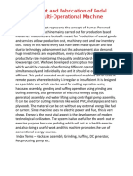 Development and Fabrication of Pedal Operated Multi-Operational Machine