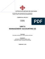 Unit 6 Management Accounting (2) : Niversidad Católica de Santiago de Guayaquil