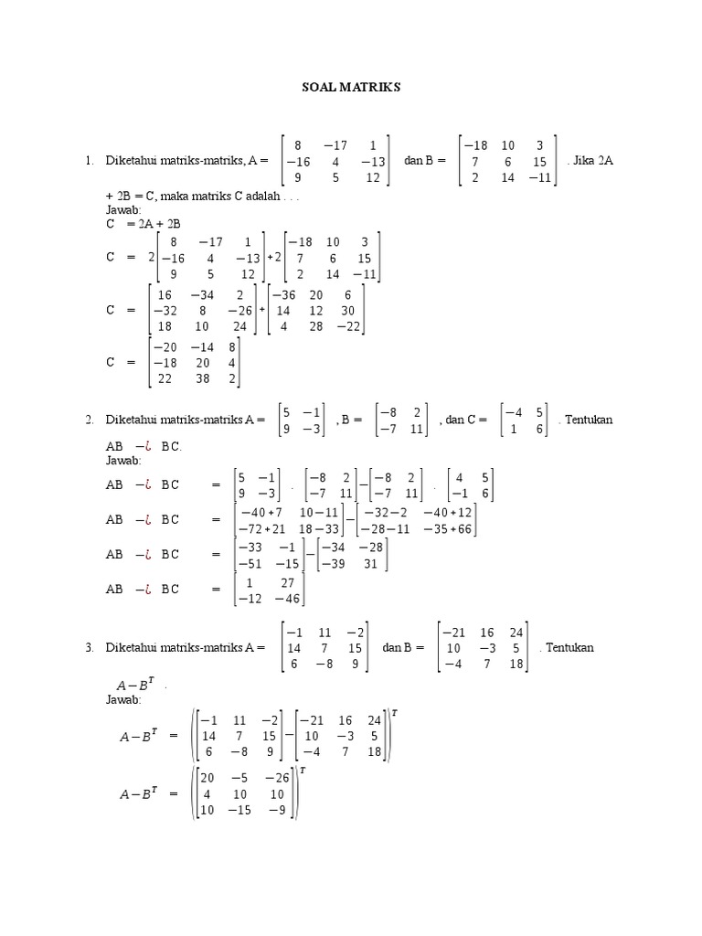 Soal Matriks | PDF
