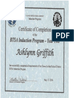 btsa completion certificate landscape