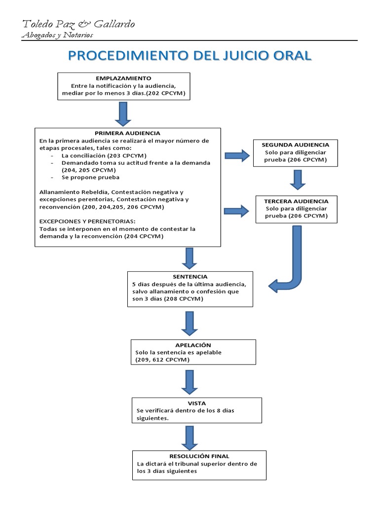 Procedimiento Del Juicio Oral Pdf