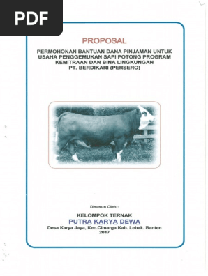 Contoh Proposal Pk Penggemukan Sapi