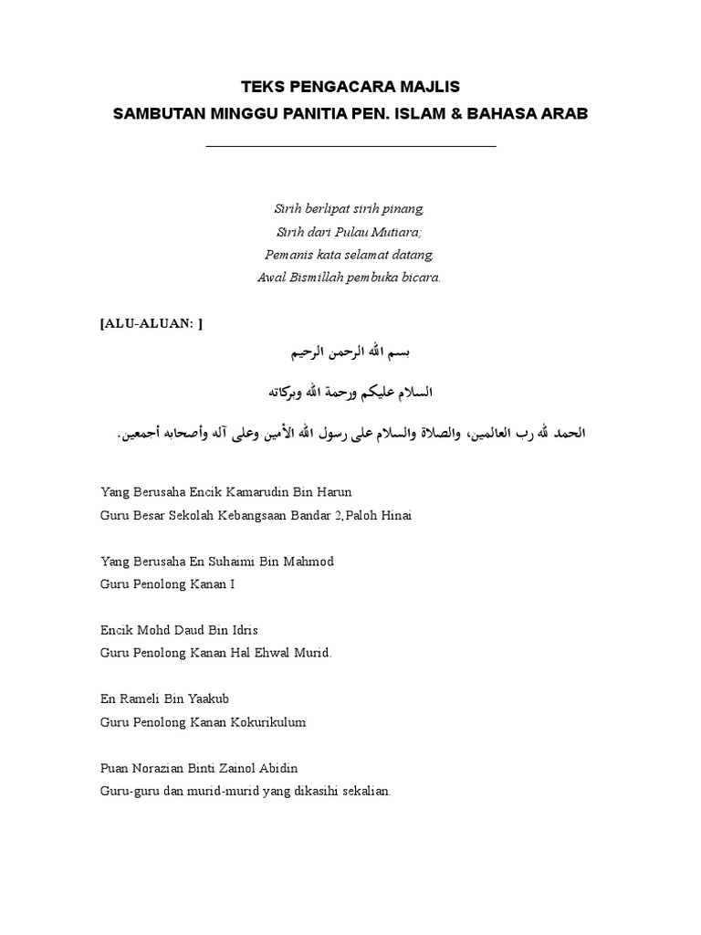 Teks Ucapan Pdf