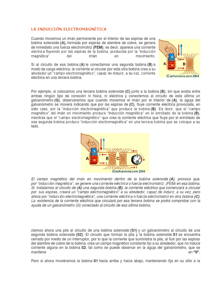 La Inducción Electromagnética | PDF | Inductor | Inductancia