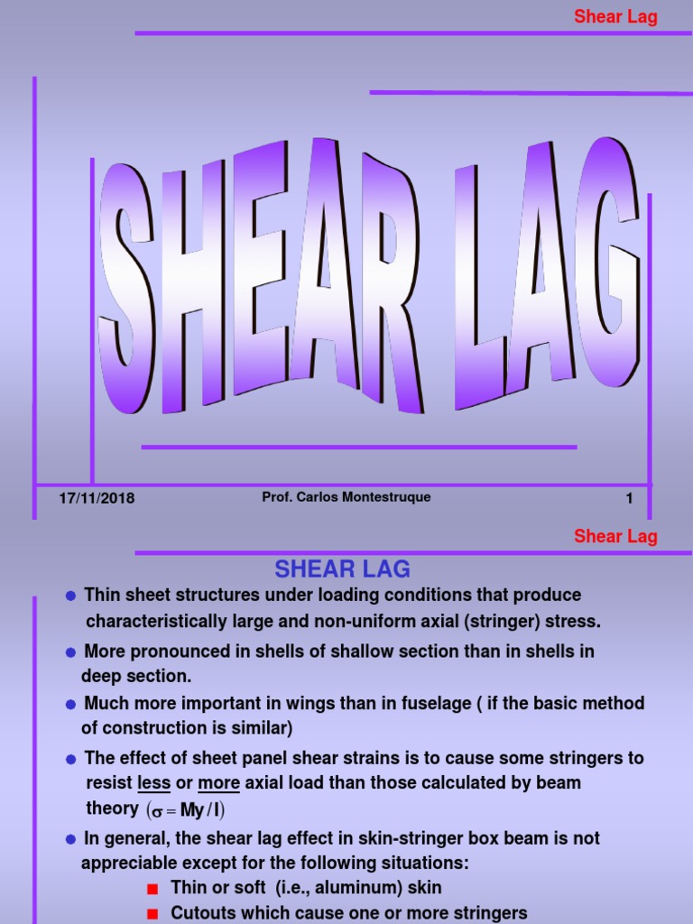 Shear Lag Model PDF Bending Beam (Structure)