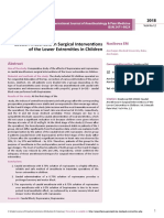 Caudal Anesthesia in Surgical Interventions of The Lower Extremities in Children