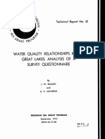 Water Quality Relationships in The Great Lakes: Analysis of Survey Questionnaire