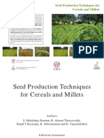 5. Seed Production Techniques for Cereals and Millets