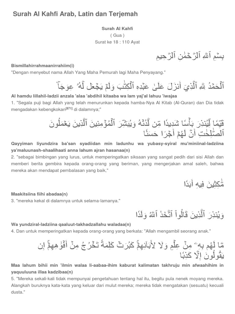 Myke Top Ten Surat Al Kahfi Ayat 1 10 Latin