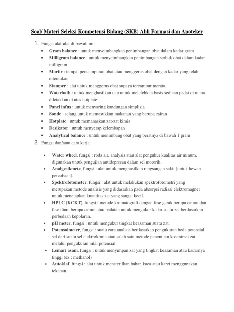 Soal Skb Asisten Apoteker Pdf - Guru Ilmu Sosial