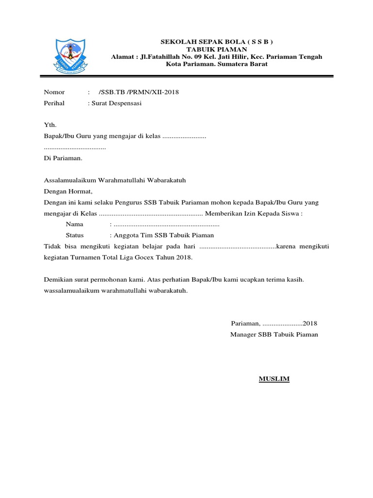 Surat Izin Ssb Docx