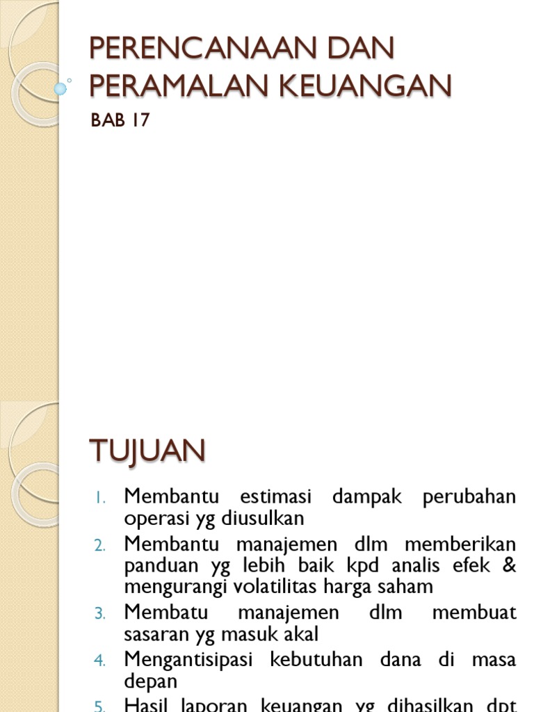Bab 3 Perencanaan Dan Peramalan Keuangan