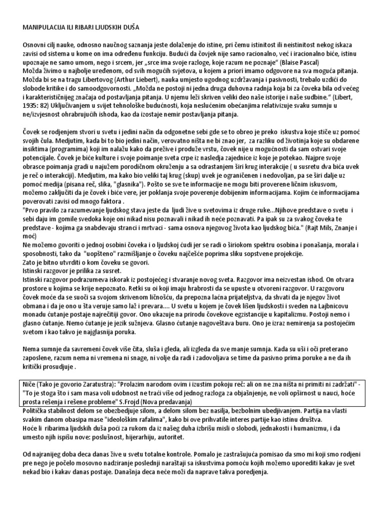 MANIPULACIJA | PDF