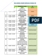 Program Acara Harian Radio Berlian Swara FM