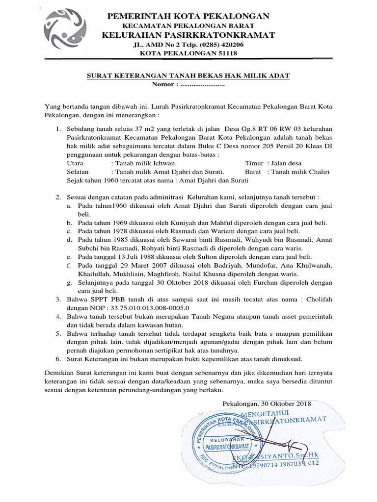SURAT KETERANGAN TANAH BEKAS HAK MILIK ADAT.docx