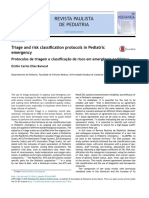 Revista Paulista DE Pediatria: Triage and Risk Classification Protocols in Pediatric Emergency