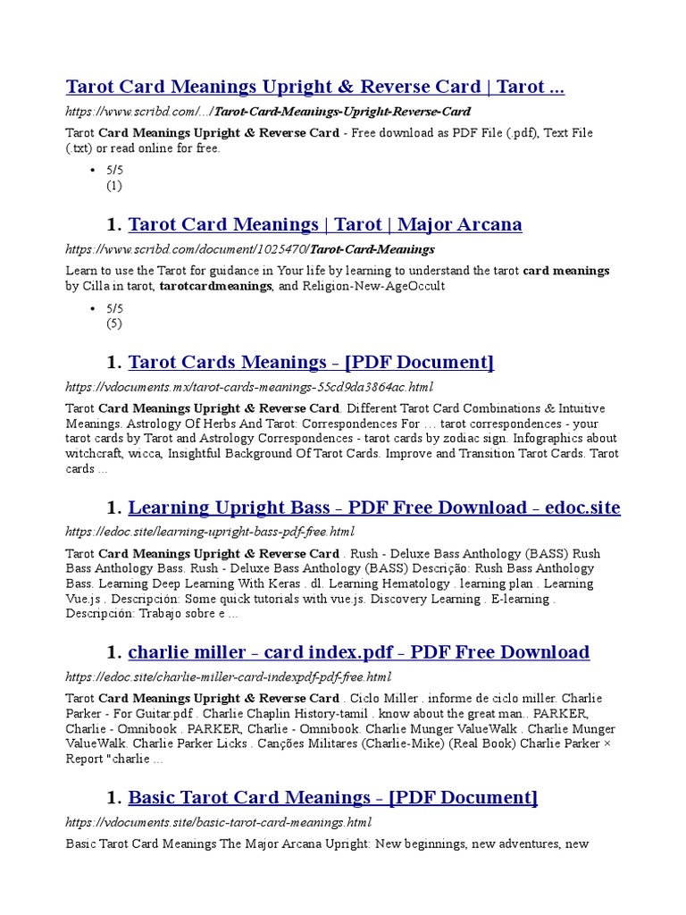 Menaing Tarot333 | PDF | Major Arcana | Superstitions