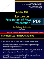 04 - ABBen 131-Lecture On Making PowerPoint Presentation