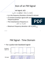 Definition of An FM Signal: - For A Baseband Signal, X (T)