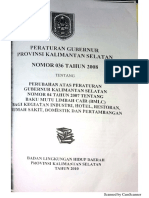 Peraturan Gubernur Kal-Sel No. 36 Tahun 2008 Tentang Baku Mutu Limbah Cair Bagi Kegiatan Industri, Hotel, Restoran, Rumah Sakit, Domestik Dan Pertambangan