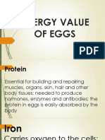 Lesson 2 Energy Value of Eggs