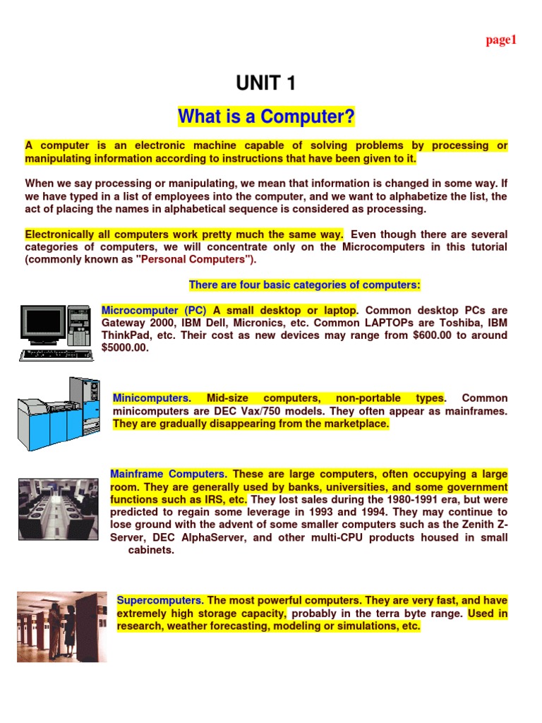 Intro to Computers for Beginners | PDF | Personal Computers | Computer ...