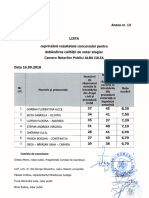 Rezultate Notari Stagiari 12 Septembrie 2018